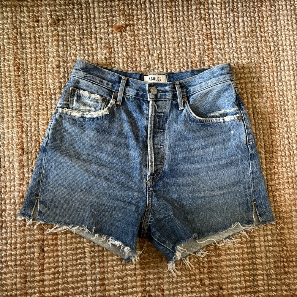 Agolde Blue Jean Shorts High-Waisted Vintage Style